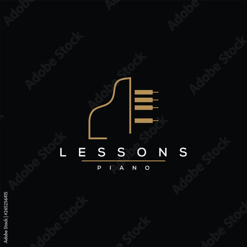 piano lesson logo design