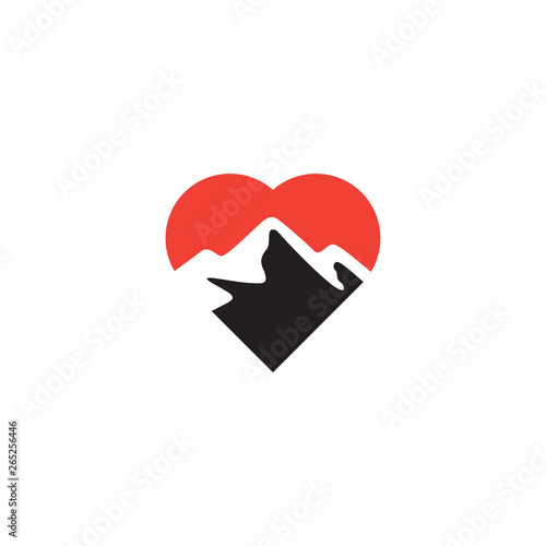love mountain logo design