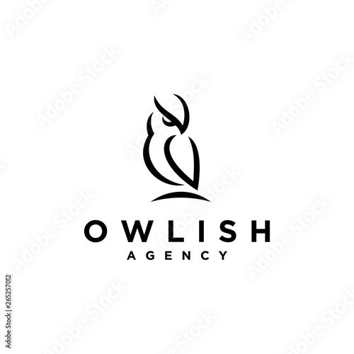strong owl logo design