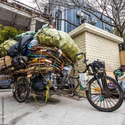 Old waste paper bike.