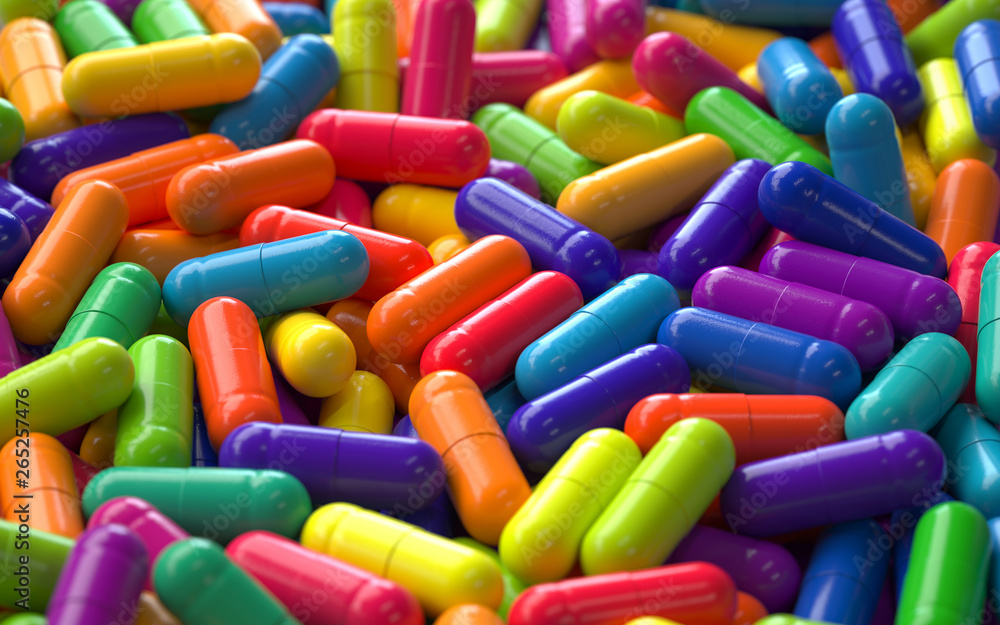 pile of colorful pills,3d rendering,conceptual image. pile of colorful pills,3d rendering,conceptual image.
