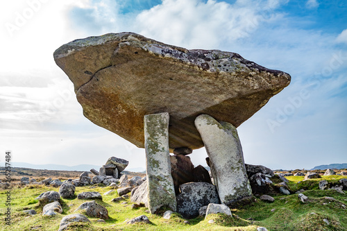 The Kilclooney Dolmen is neolithic monument dating back to 4000 to 3000 BC between Ardara and Portnoo in County Donegal, Ireland