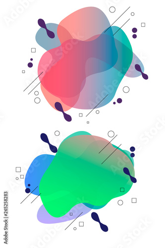 Fototapeta Naklejka Na Ścianę i Meble -   abstract colorful liquid shape with gradient in vector