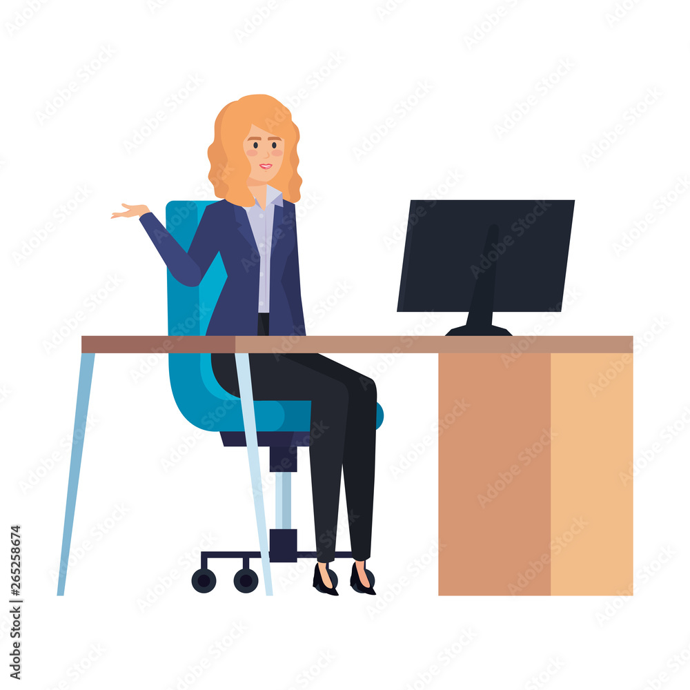 elegant businesswoman in the workplace elegant businesswoman in the workplace