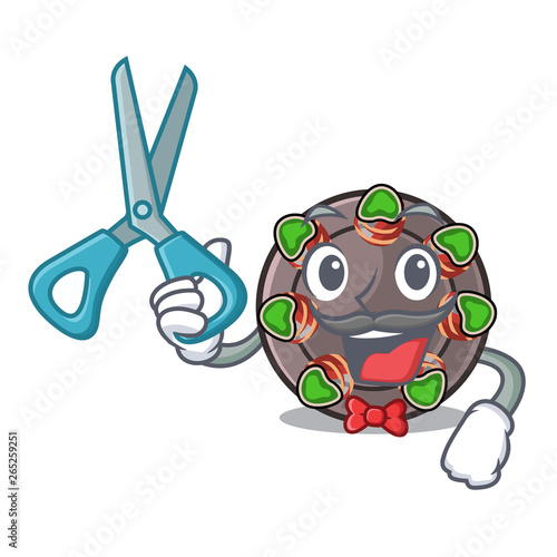 Barber escargot isolated with in the mascot