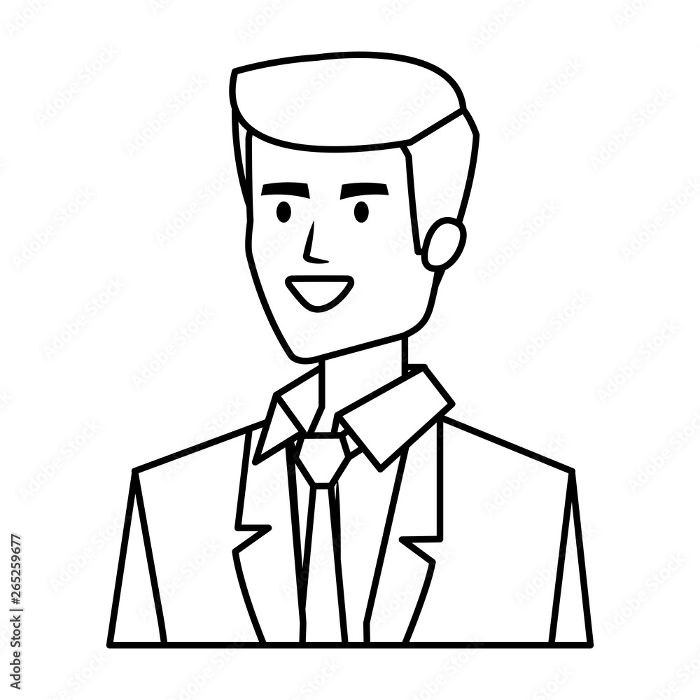 elegant businessman avatar character