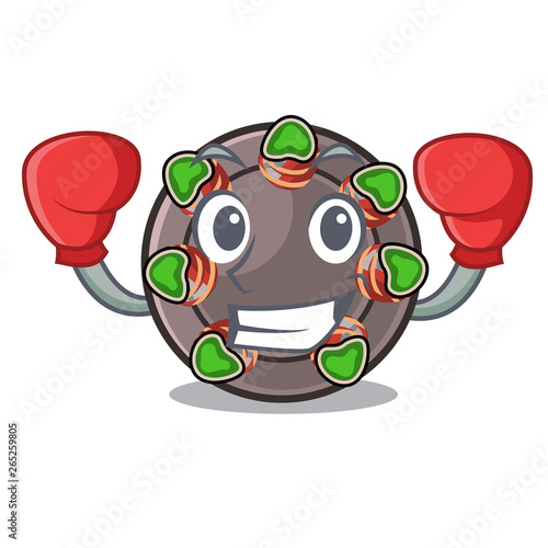Boxing escargot isolated with in the mascot