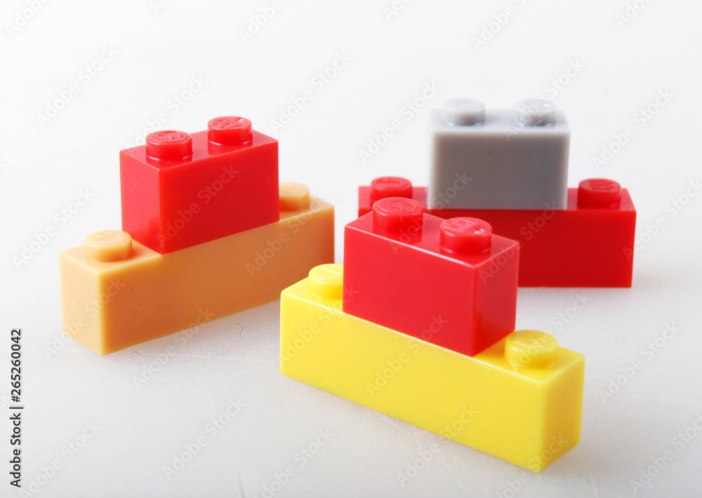 Obraz premium Plastic Block Isolated On White Background