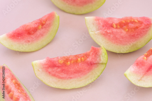 Pink guava on pink