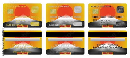 Bank card simple paysage image of Japan