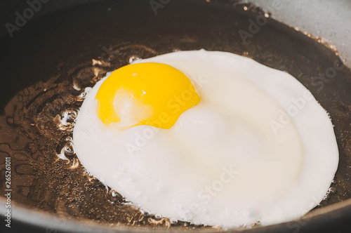 Scrambled Eggs as the perfect breakfast for a healthy balanced diet photo