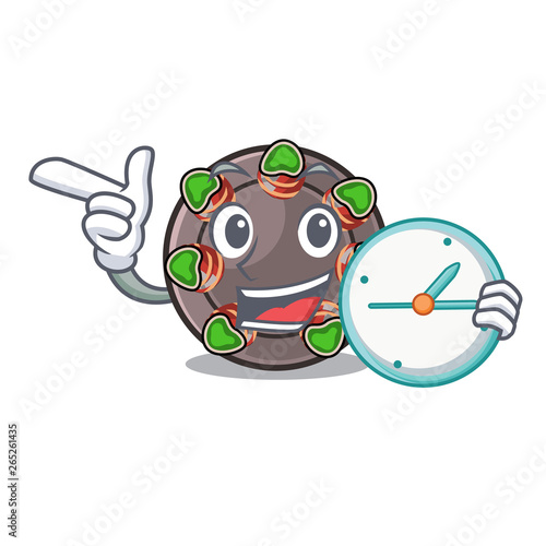 With clock escargot is presented on character plates