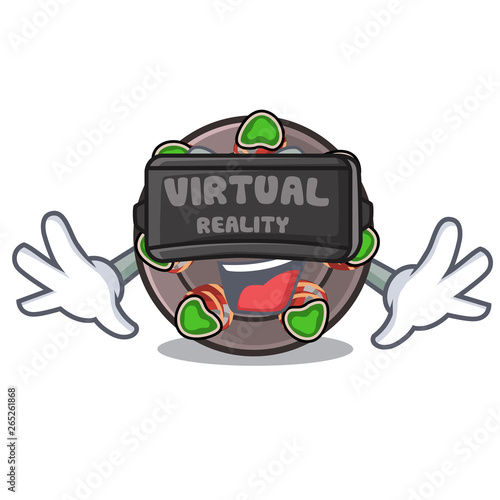 Virtual reality fried escargot in a cartoon hot pan