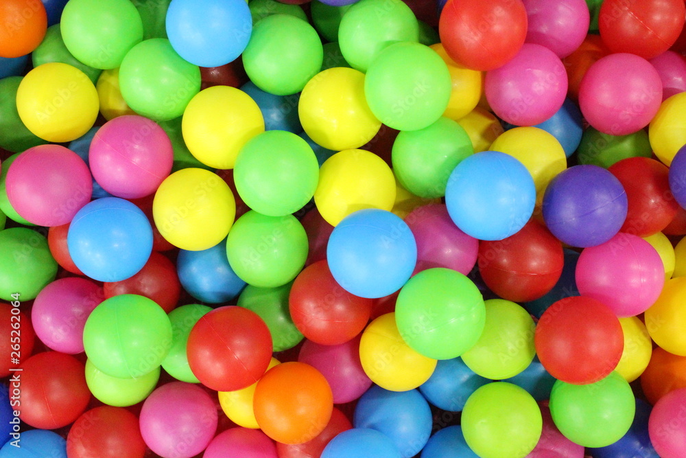 pool with colored balls in baby playground pool with colored balls in baby playground