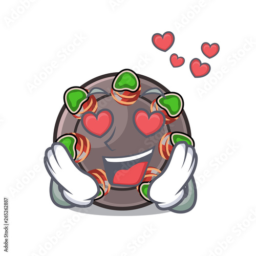 In love fried escargot in a cartoon hot pan