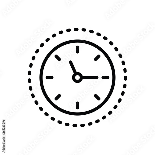 Black line icon for around the clock