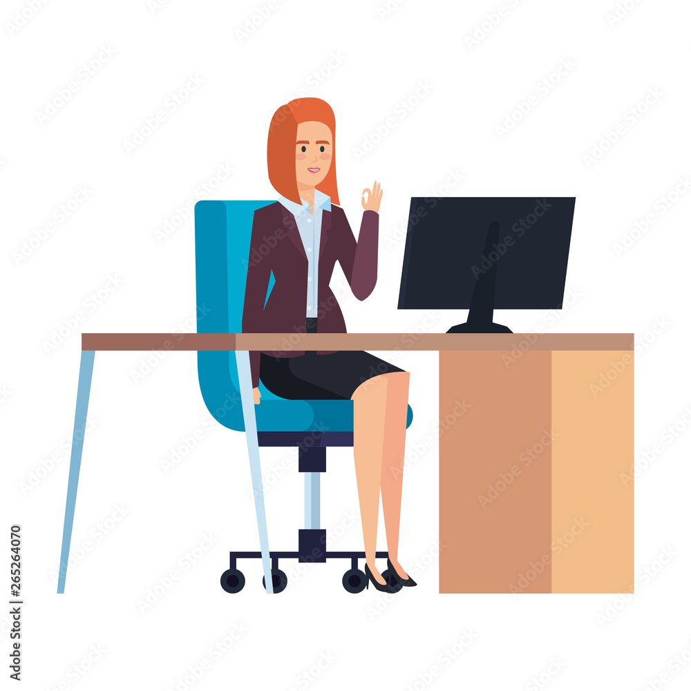 elegant businesswoman in the workplace elegant businesswoman in the workplace