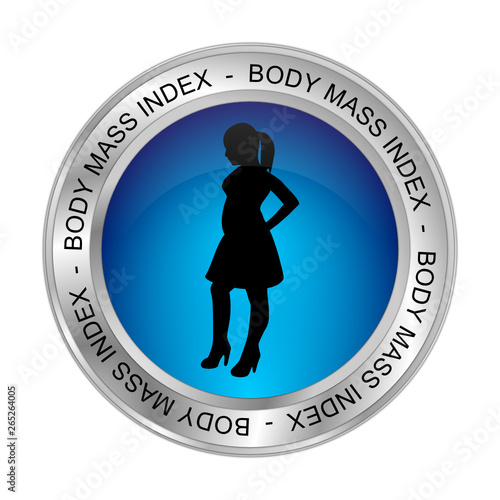 Body Mass Index Button - 3D illustration