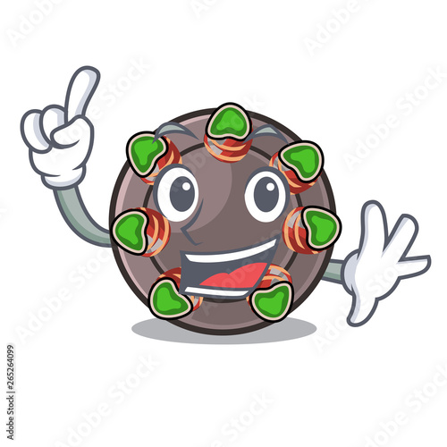 Finger escargot in the a cartoon shape