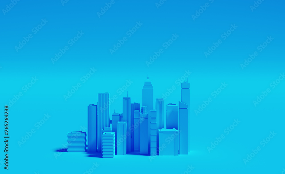 abstract city background with skyscrapers