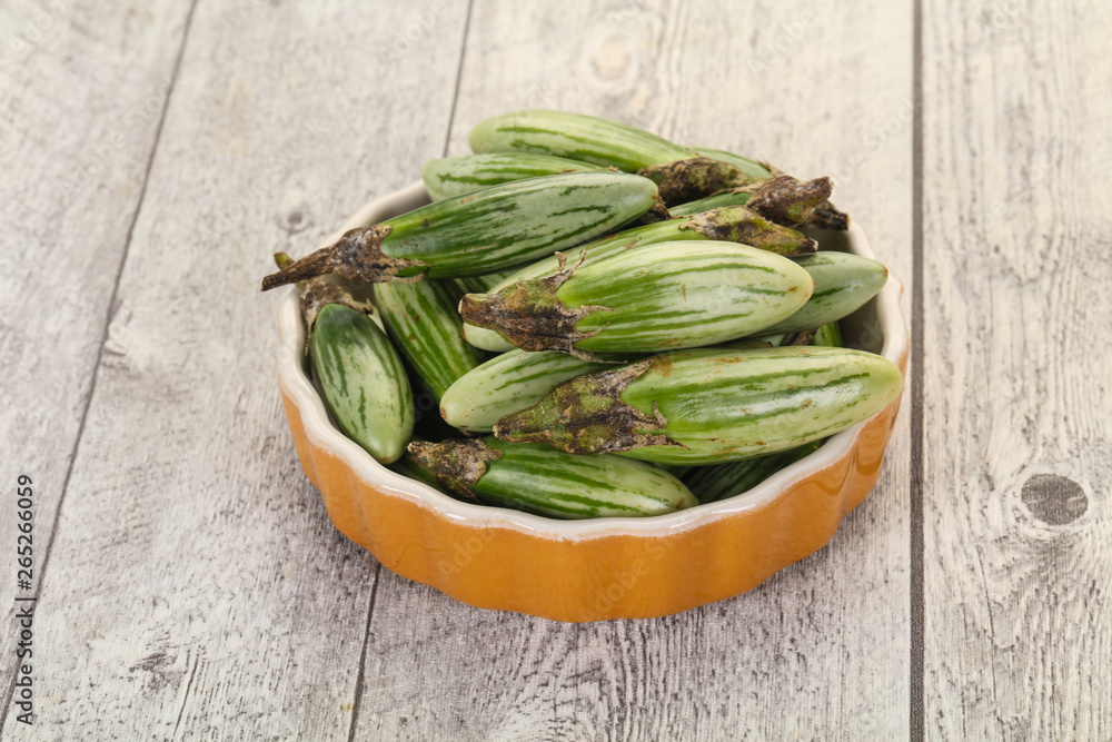 Green asian eggplant