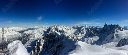 View from the top of Mont Blanc Mountain
