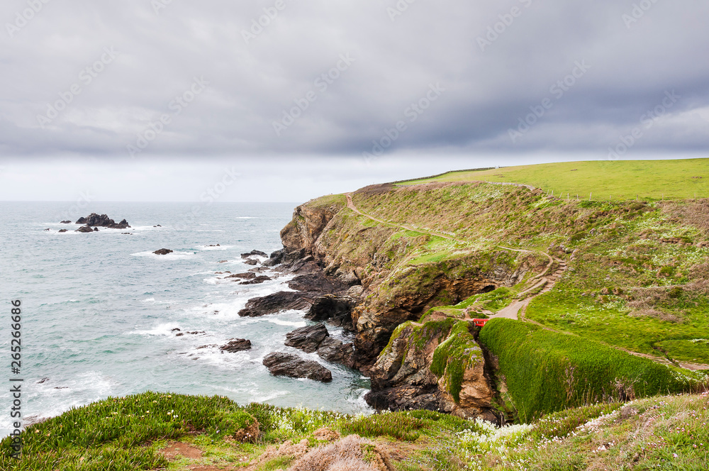 Lizard Point, halbinsel, Küste, Steilküste, Küstenwanderung, Cornwall, Frühling, Südengland