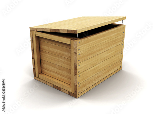 Wooden crate. Image with clipping path © corund
