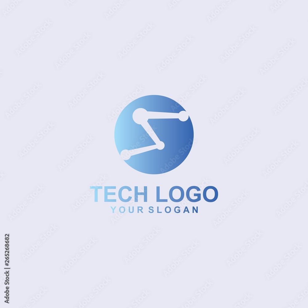TECH LOGO DESIGN TEMPLATE,VECTOR