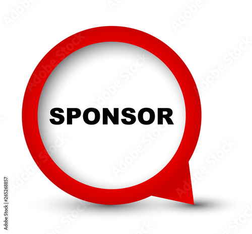 red vector banner sponsor