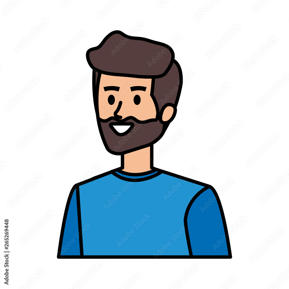 young man with beard character