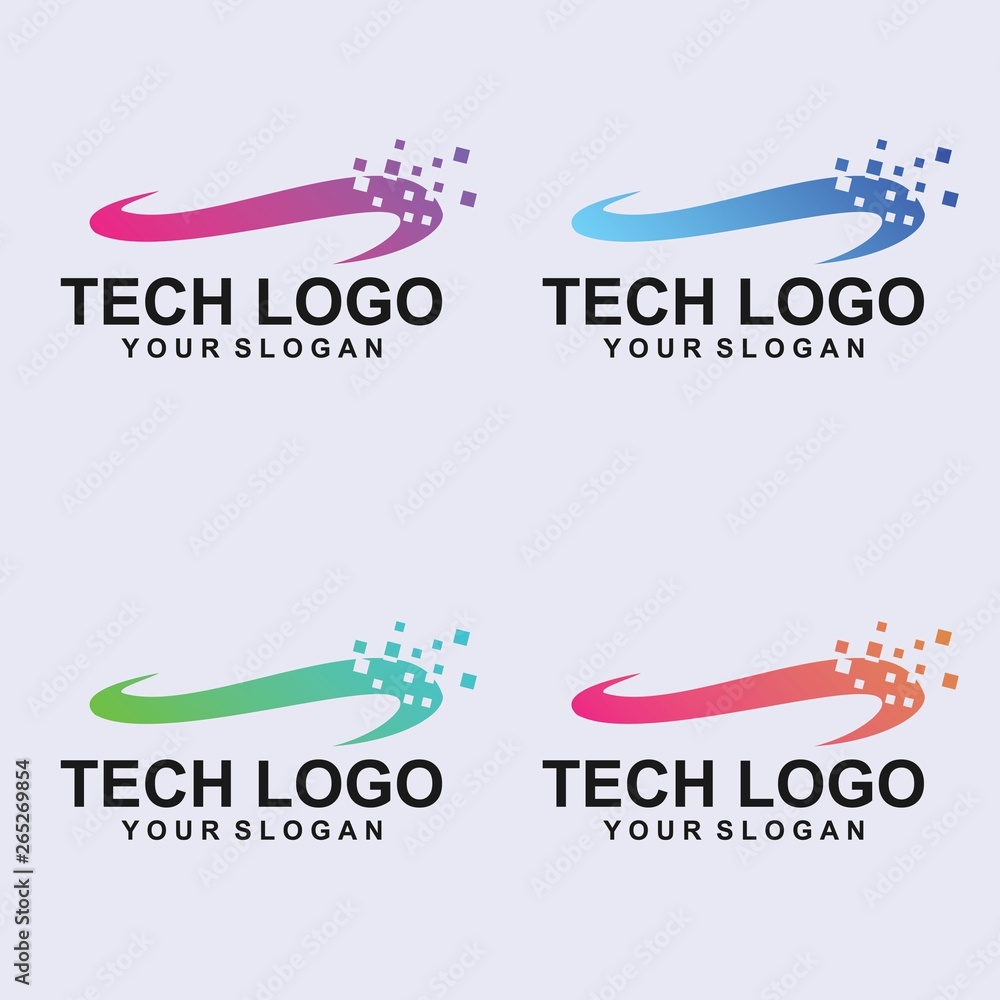 TECH LOGO DESIGN TEMPLATE,VECTOR