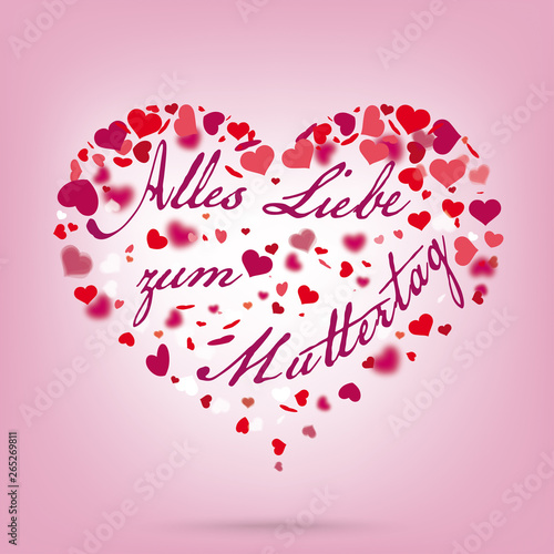 Herz Alles Liebe zum Muttertag