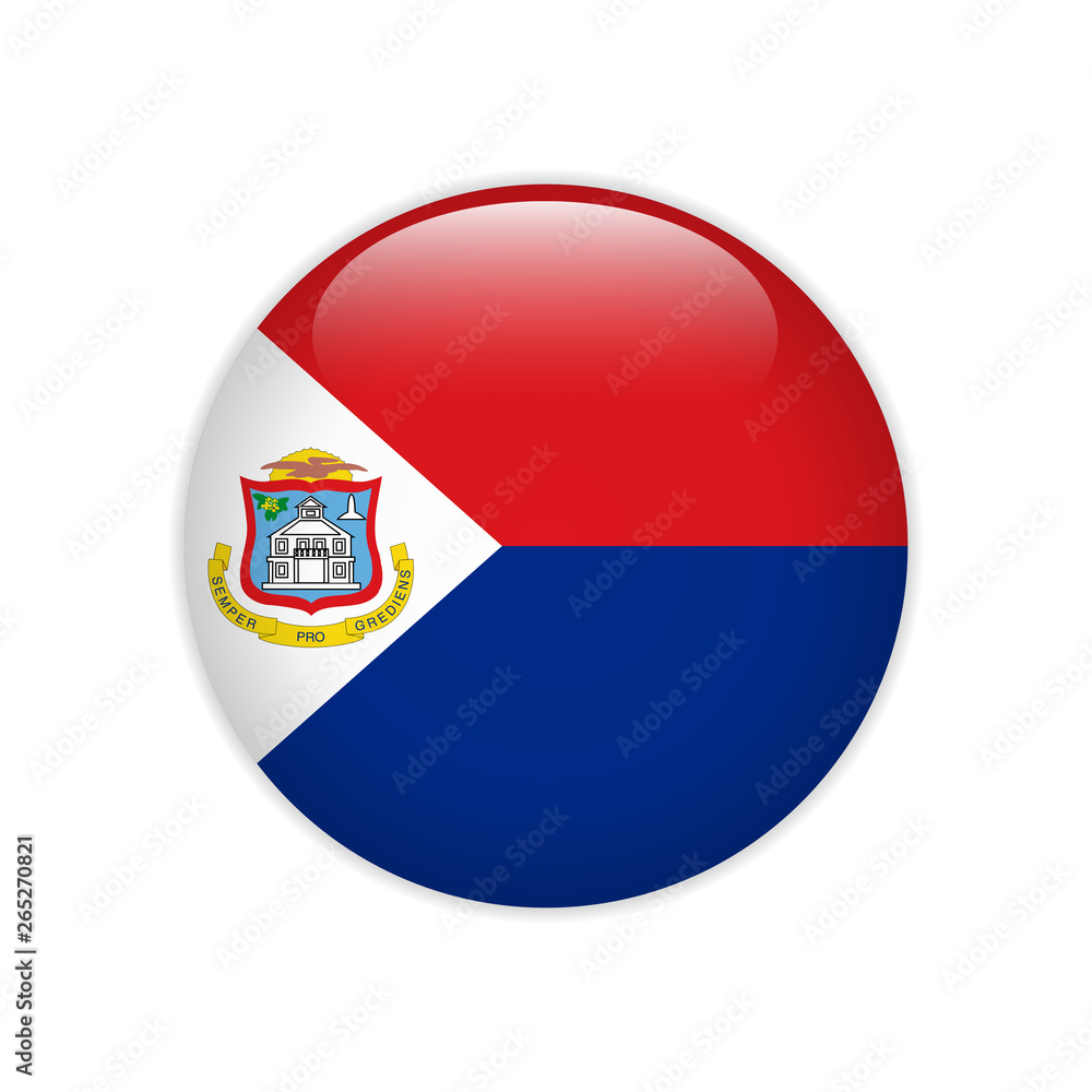 Obraz premium Flag of Sint Maarten button