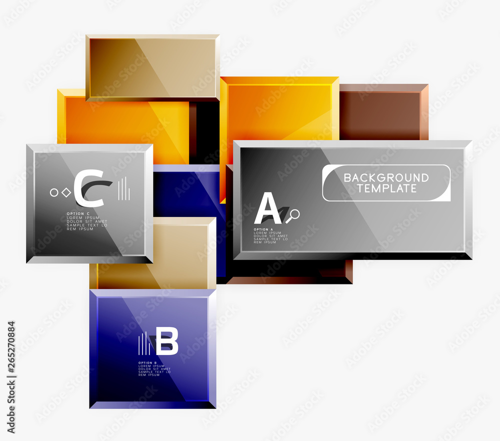 Abstract square composition for background, banner or logo Abstract square composition for background, banner or logo