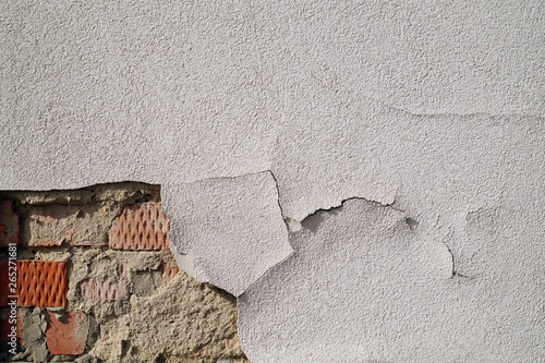 Obraz na płótnie Damaged plaster wall background. w salonie
