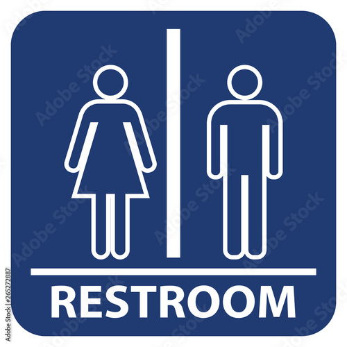 Man and women restroom vector sign, Toilet icon.