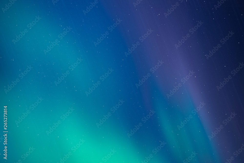 Northern Light In The Night Sky, Aurora Borealis (Colorful Northern lights), Stars In The Sky