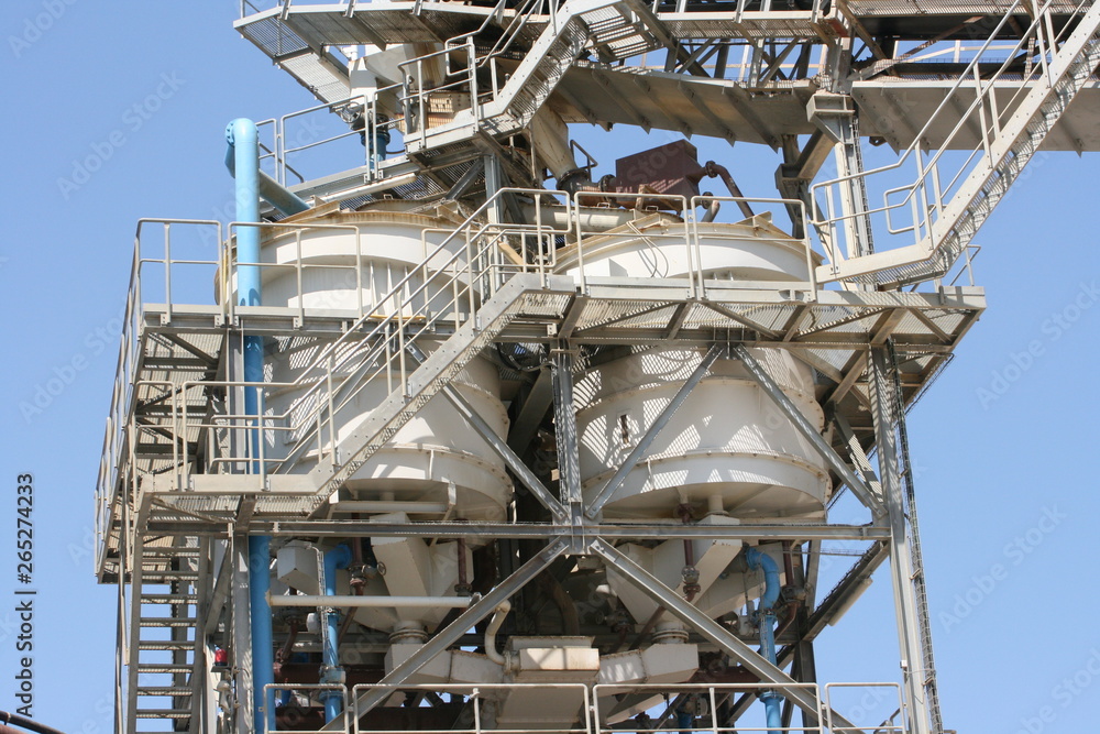 closeup from a part of an installation at a gravel pit