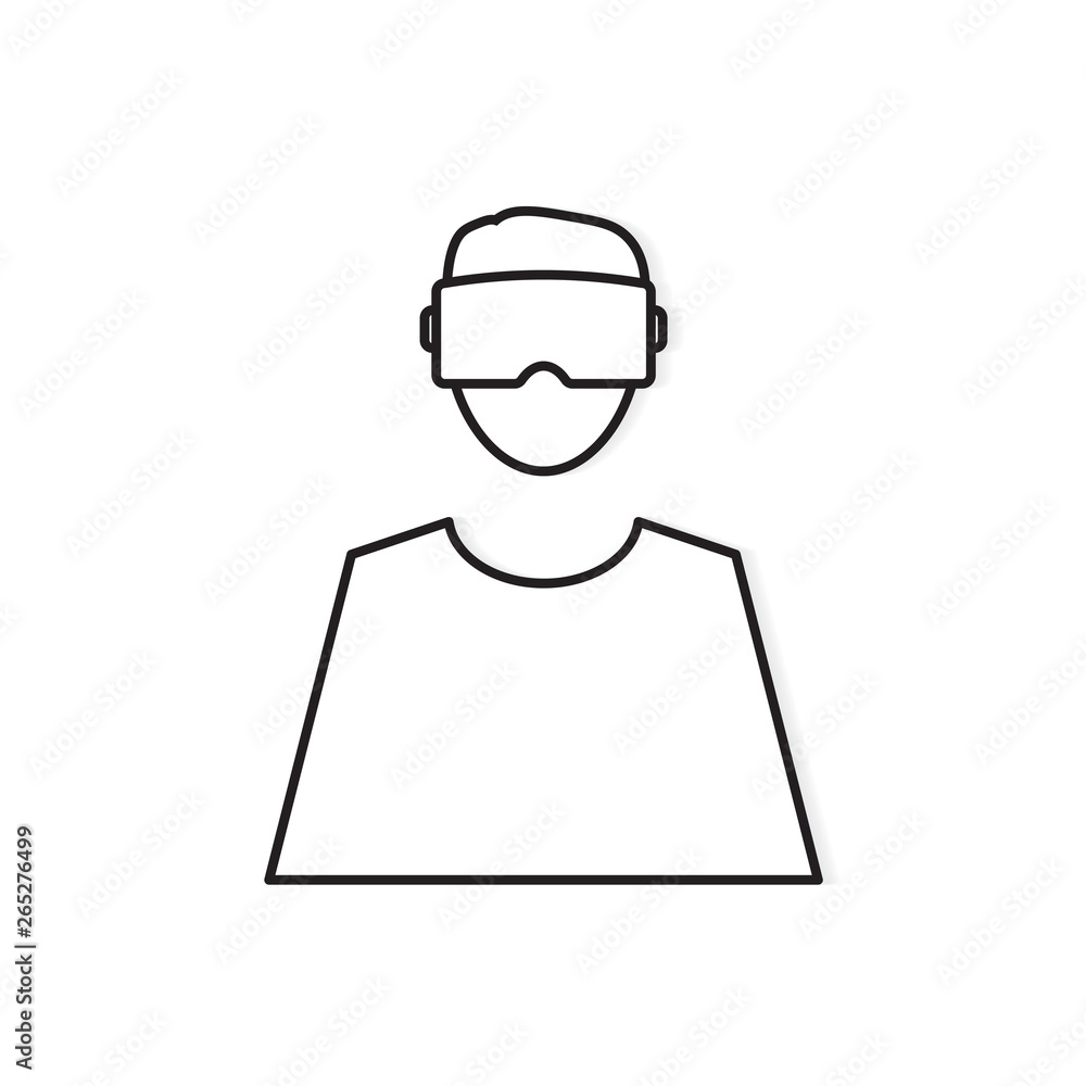 Virtual Reality headset icon- vector illustration