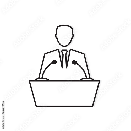 business speaker icon- vector illustration