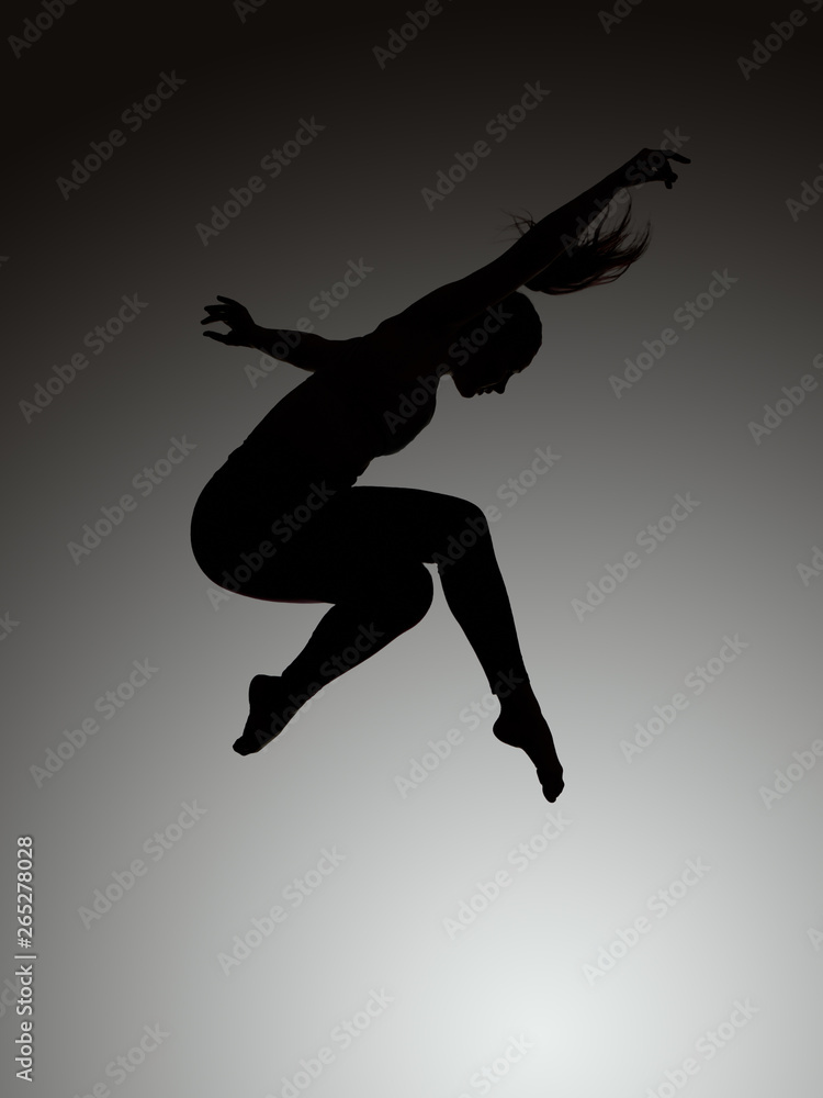 athletic jumping girl studio shot athletic jumping girl studio shot
