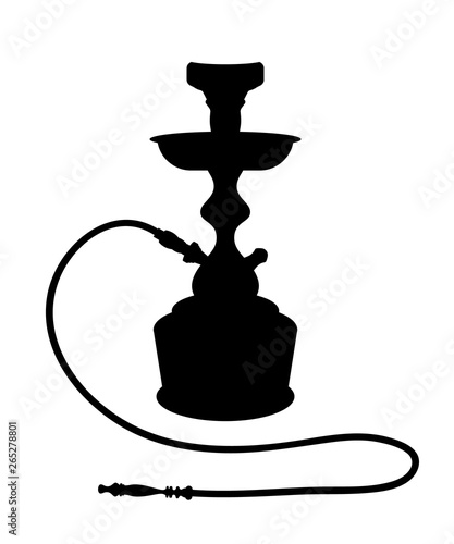 Silhouette Icons Hookah. Lounge bar and menu hookah illustration