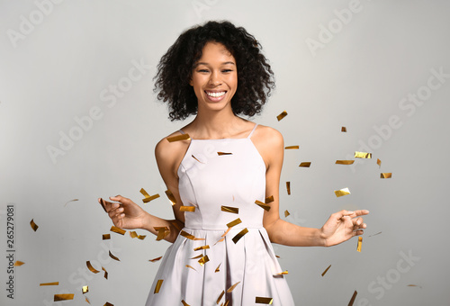 Happy African-American woma...