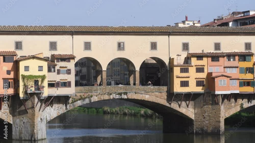 beautiful old bridge in a sunny day, Florence, Italy beautiful old bridge in a sunny day, Florence, Italy