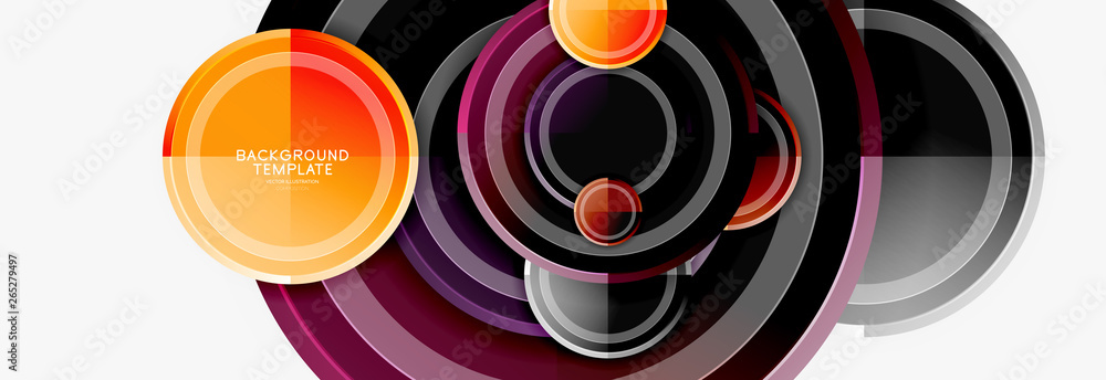 Circular pattern, abstract circles composition Circular pattern, abstract circles composition