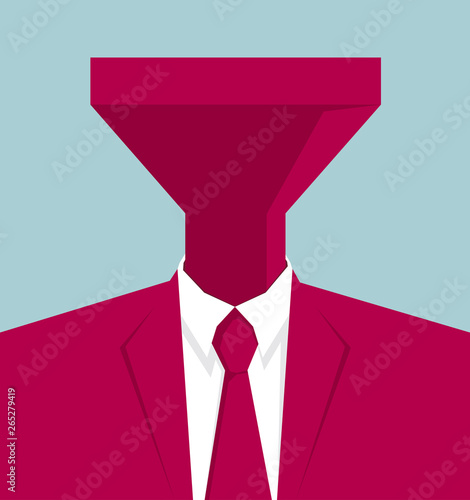 Business concept design. Isolated on blue background.