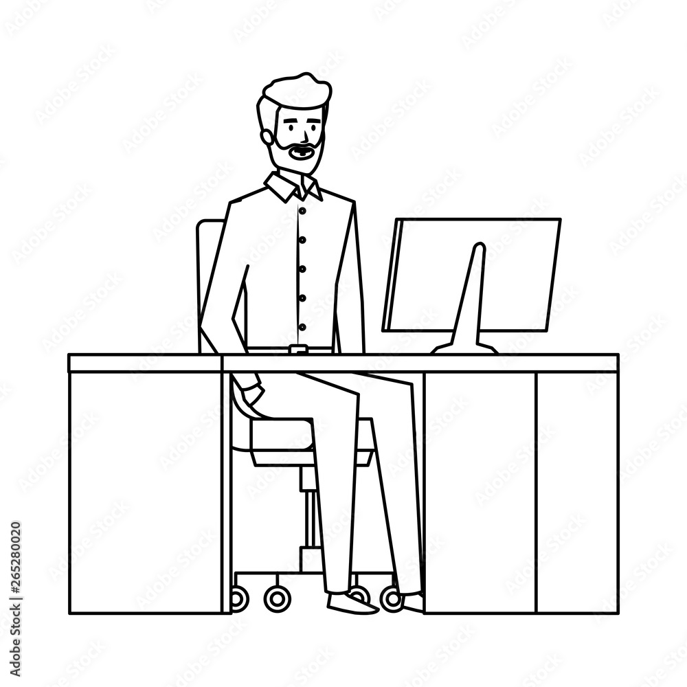 elegant businessman in the workplace elegant businessman in the workplace
