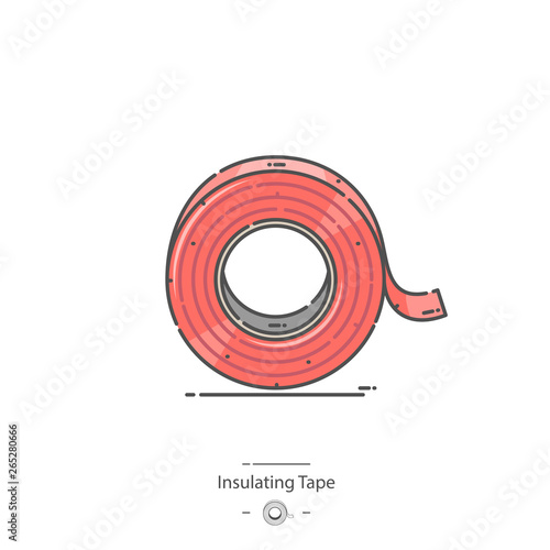 Insulating tape - Line color icon