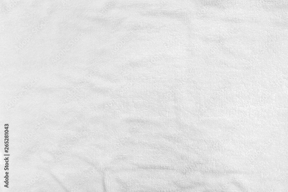 White cotton towel mock up template fabric